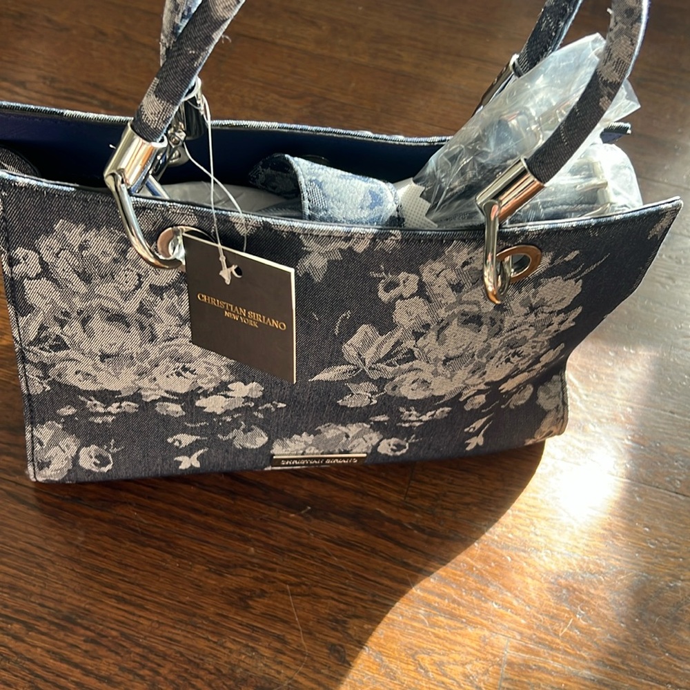 Authentic Christian Siriano denim handbag